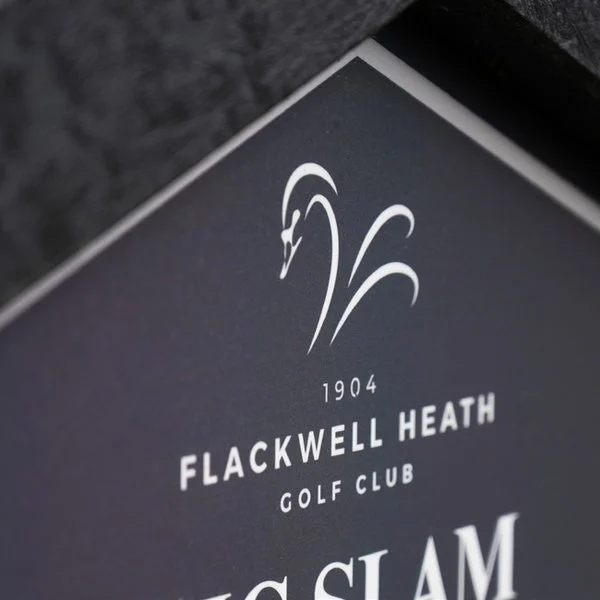 Flackwell Heath crest on its tee sign